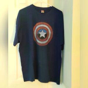 Marvel Captain America Shield Navy Blue T-shirt Size XL by Mad Engine NWOT